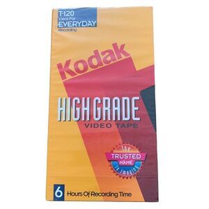 Kodak High Grade VHS T-120 Blank Video Tape